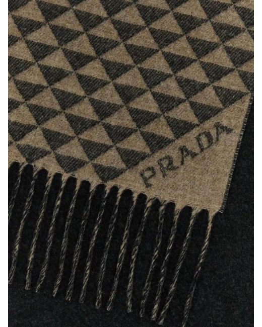 Prada Multicolor Wool Cashmere Scarf for men