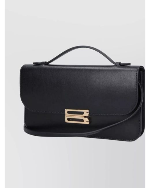 Victoria Beckham Blue Dia Leather Clutch Bag