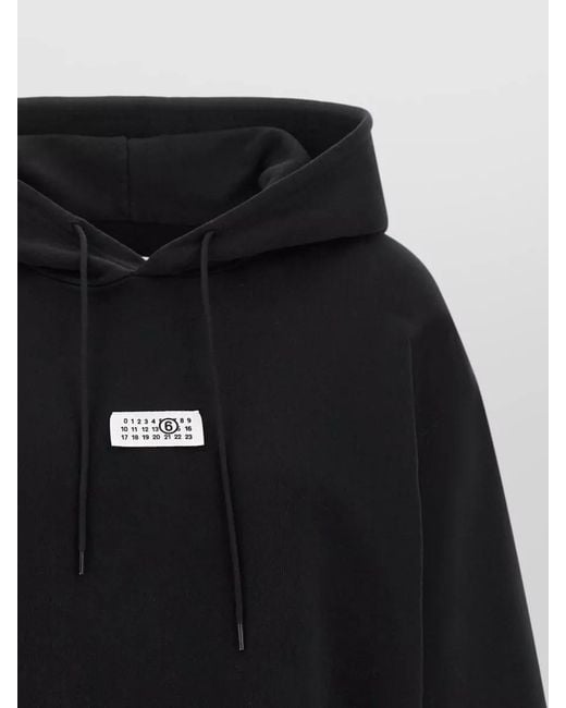 MM6 by Maison Margiela Blue Numeric Signature Hooded Sweatshirt Kangaroo Pocket