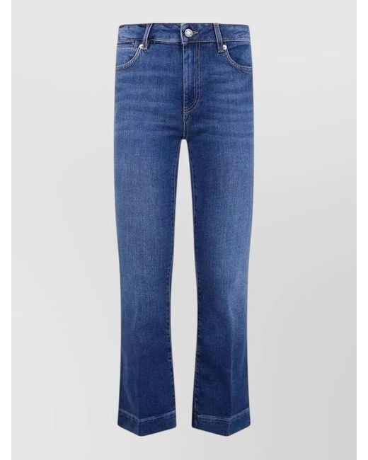 Sportmax Blue Denim Mini Flared Straight Trousers