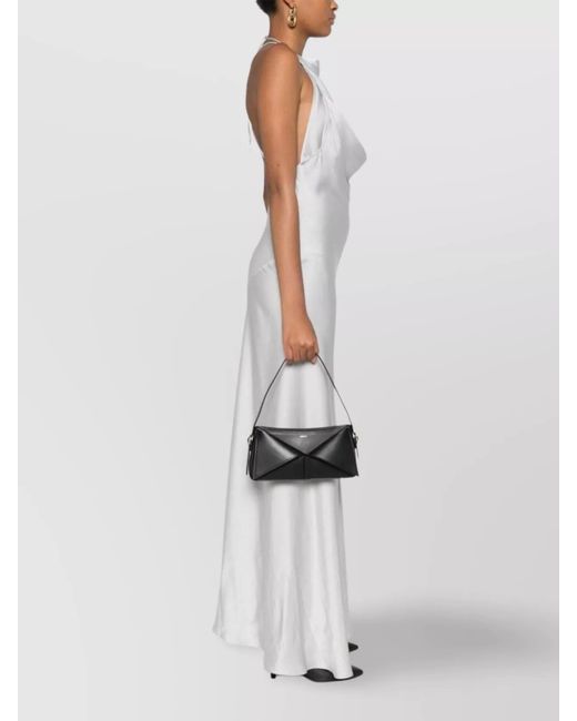Coperni Black Belt Baguette Leather Shoulder Bag