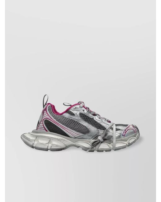 Balenciaga Metallic Mesh Low-Top Sneakers