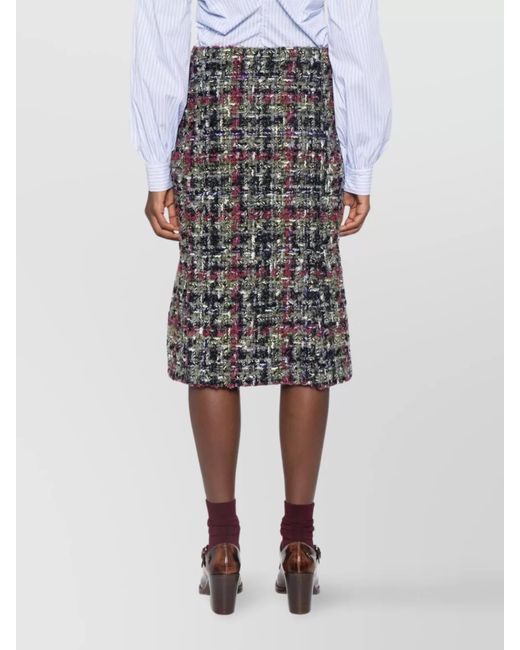 Etro Multicolor Wool High-Rise Skirt