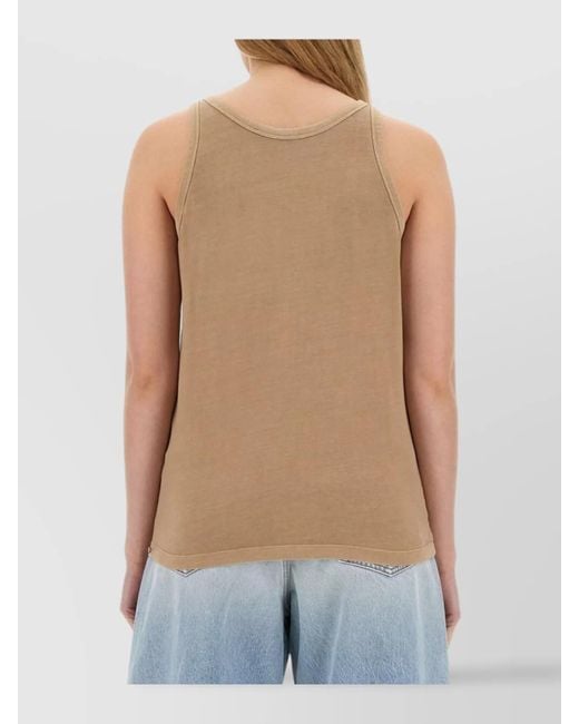 Sportmax Blue Lightweight Sleeveless Round Neck Top