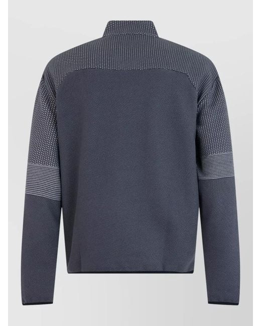 Boss Blue High Neck Zip Sweatshirt for men