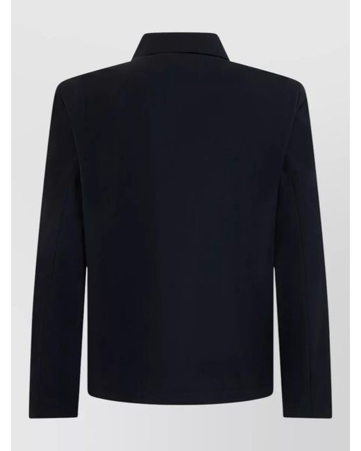 Boss Blue Zipper Jacket Straight Cut Long Sleeves for men