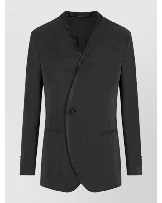 Giorgio Armani Black Silk Tuxedo Jacket for men