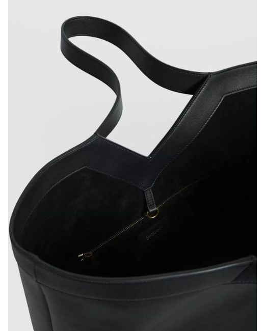 Saint Laurent Black Small Calfskin Y Stitch Tote Bag