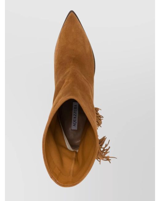 Aquazzura Brown Suede Leather Ankle Boots