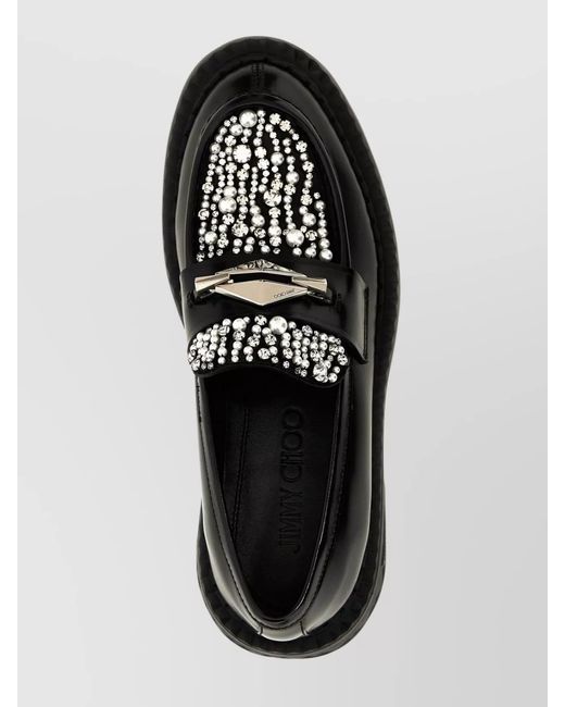 Jimmy Choo Black Leather Loafers