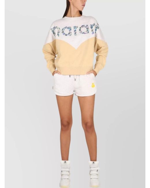 Isabel Marant White Cotton Blend Short Shorts