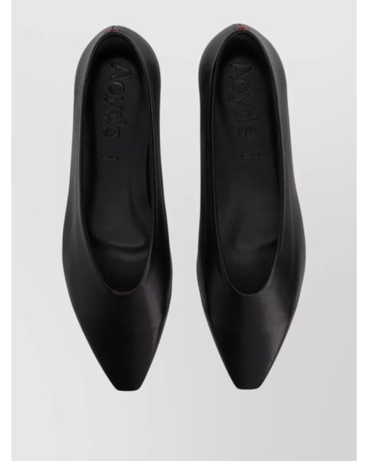 Aeyde Black Kirsten Ballerina Flats Pointed Toe Design