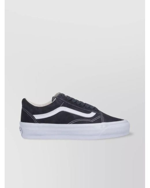 Vans Blue Leather Low Top Sneakers