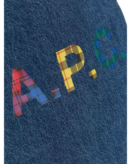 A.P.C. Blue Lou Mini Denim Tote Bag