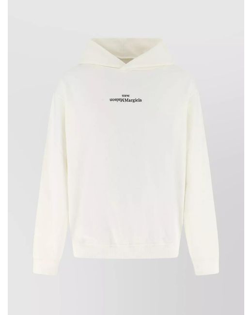 Maison Margiela White Logo Hoodie for men