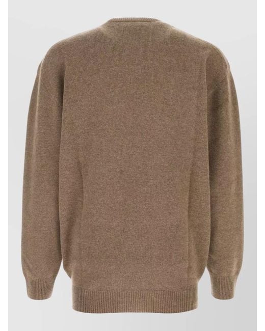 Jil Sander Brown Cashmere Wool Oversized Jumper for men
