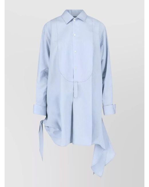 J.W. Anderson Blue Knee Length Dress Asymmetric Hem Cuffs
