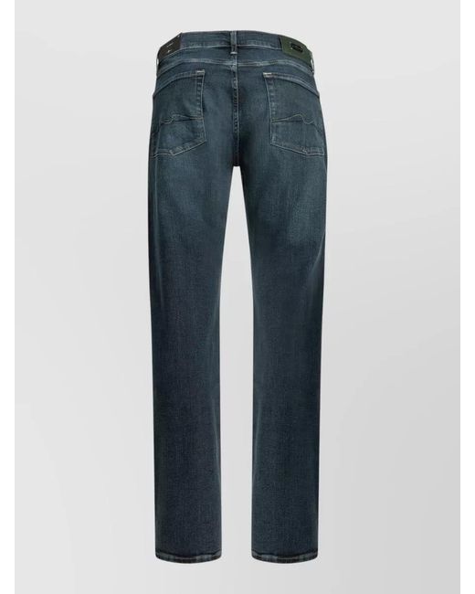 7 For All Mankind Blue Denim Jeans Belt Loops Contrast Stitching for men