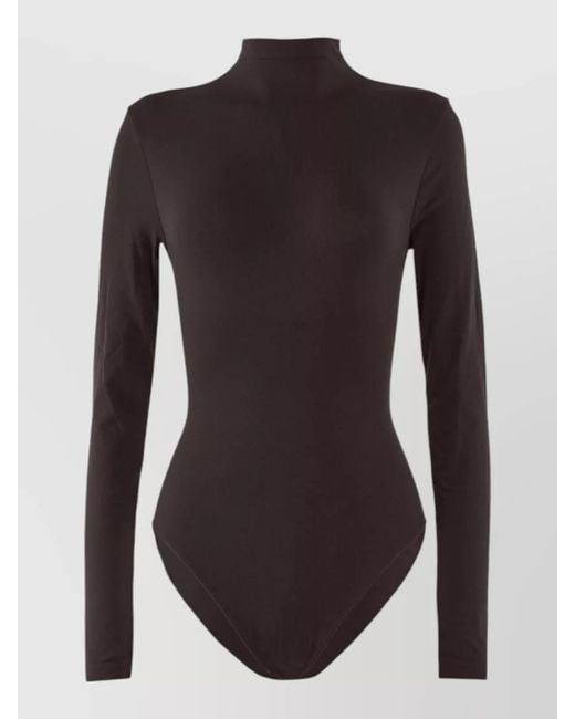 Wolford Black High-Neck Long-Sleeve Shaping Bodysuit