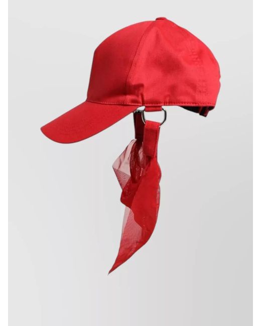 Dolce & Gabbana Red Cotton Baseball Cap