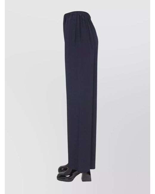 Vivienne Westwood Blue Silk Wide-Leg Trousers