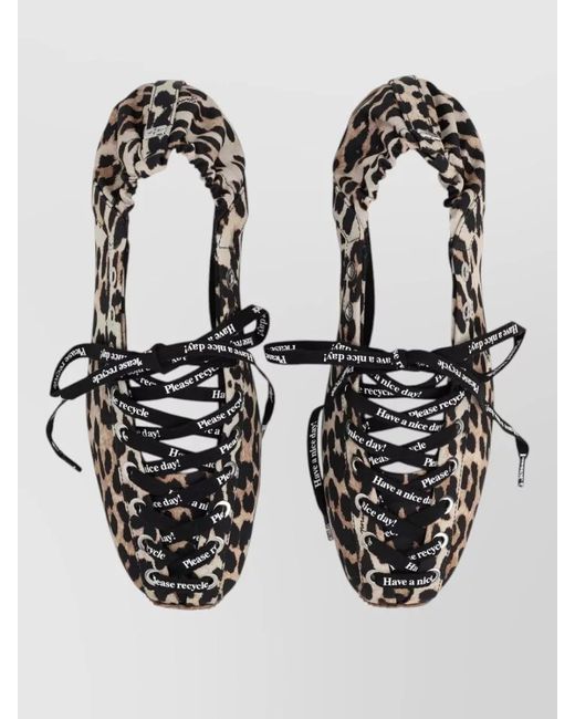 Ganni Multicolor Animal-Print Low-Top Sneakers