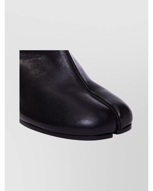 Maison Margiela Blue Leather Tabi Ankle Boots