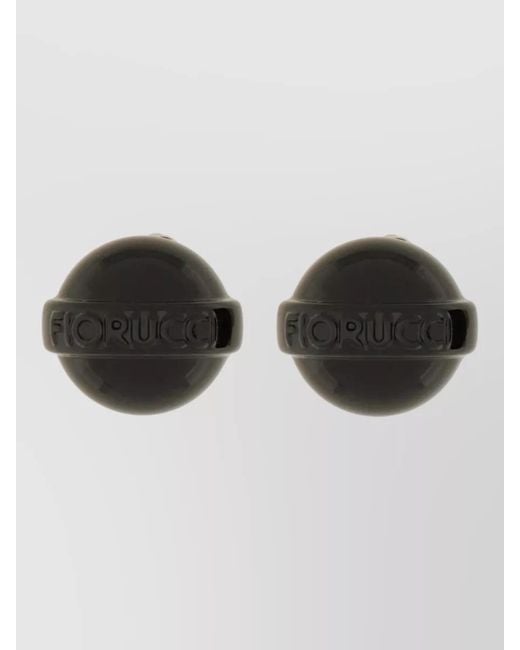 Fiorucci Brown Mini Round Lollipop Hoop Earrings