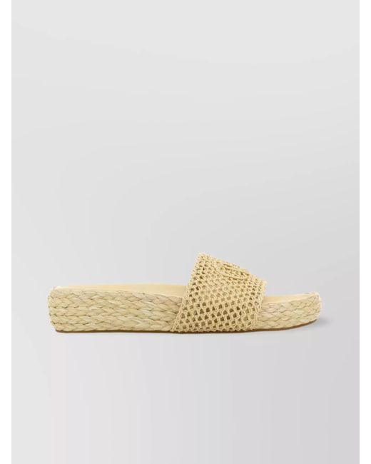 Chloé Yellow Isla Espadrille Slippers