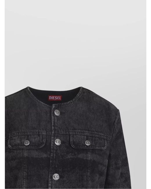 DIESEL Blue Denim Cropped Jacket