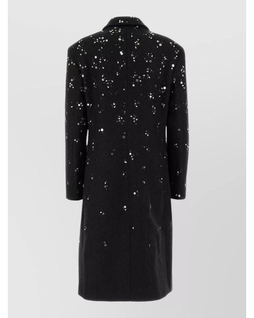 Jil Sander Black Wool Single Breasted Coat