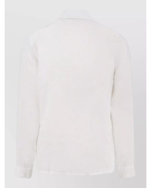 Aspesi White Long Sleeve Casual Shirt Chest Pockets for men