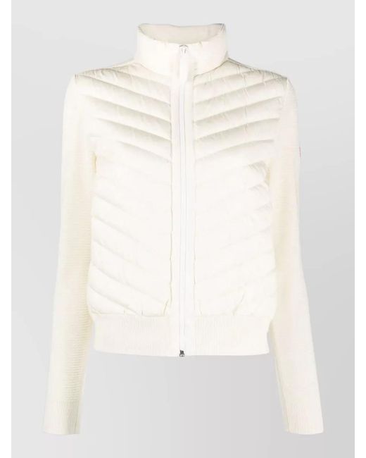Canada Goose White Ivory Hybridge Knitted Jacket<Br
