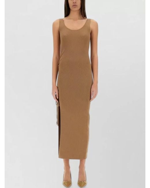 Michael Kors Brown Wool Blend Camisole Dress Scoop Neck