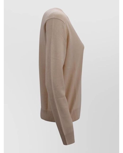 Weekend by Maxmara Natural Cashmere Wool V Neck Regular Sweater