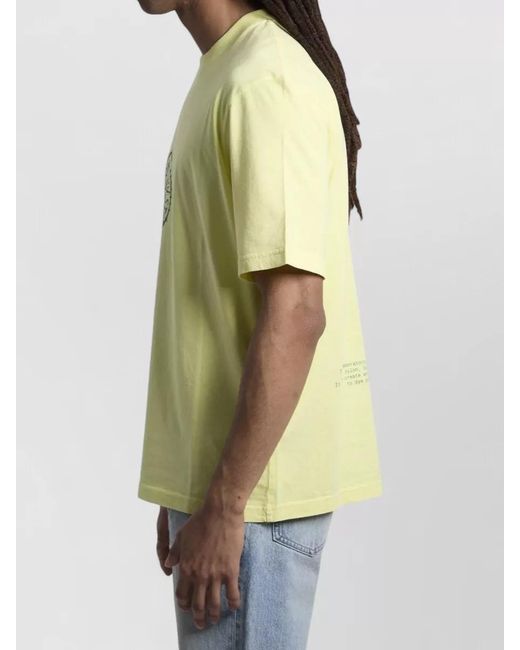 Stone Island Green Organic Cotton Jersey T Shirt Graphic Print for men