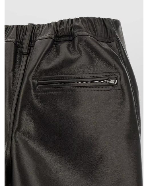 Rick Owens Black Temple Inspired Shorts Zip Pocket Detail