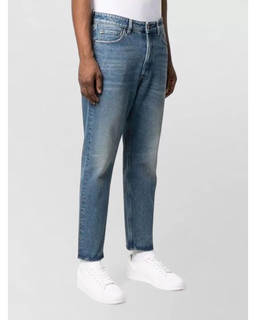 Golden Goose Deluxe Brand Blue Denim Straight-Leg Trousers for men