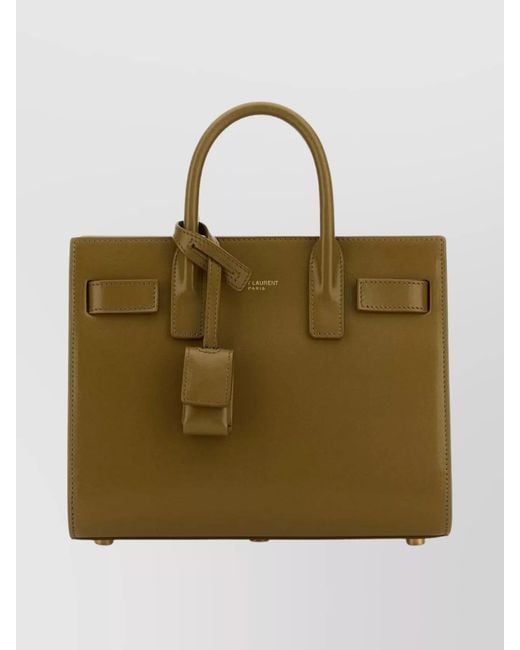 Saint Laurent Green Sac De Jour Nano Leather Shoulder Bag