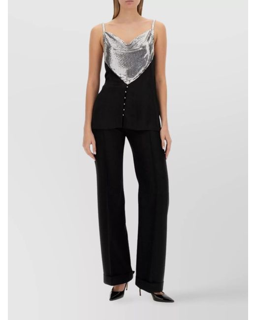 Rabanne Black Slim-Fit Top