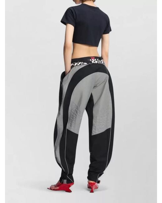 The Attico Gray Motorsport Paneled Technical Balloon Leg Pants