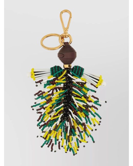 Etro White Glass Resin Keyring