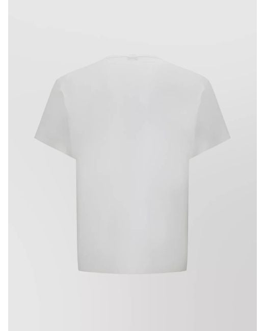McQueen White Cotton Oversized Logo-Print T-Shirt for men
