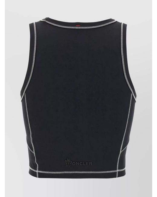 Moncler Black Logo Patch Sporty Top
