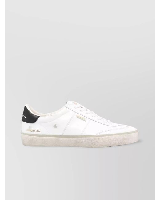 Golden Goose Deluxe Brand White Distressed Low Top Sneakers for men