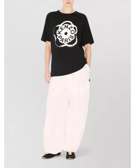 KENZO Black Logo-Print Cotton Loose T-Shirt