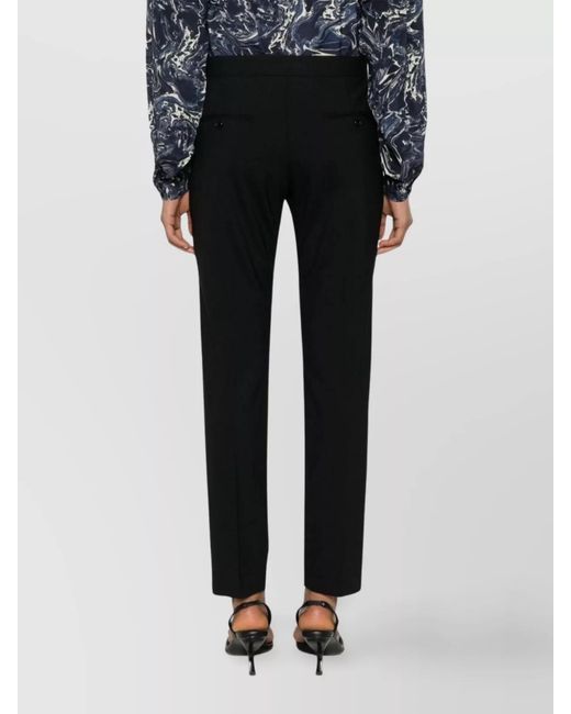 Isabel Marant Black Slim-Cut High-Waisted Cropped Trousers
