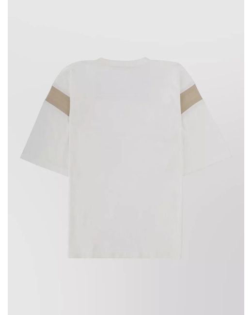 YMC Multicolor Short Sleeve Round Neck Stripe Detail Shirt for men