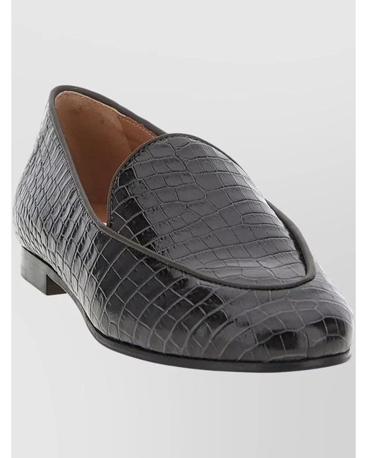Aquazzura Gray Leather Loafers