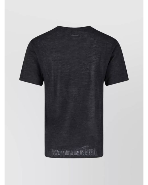 MM6 by Maison Margiela Black Wool Short-Sleeve T-Shirt for men